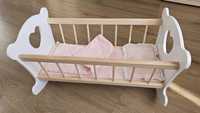Drewniane łóżeczko/kołyska dla lalki