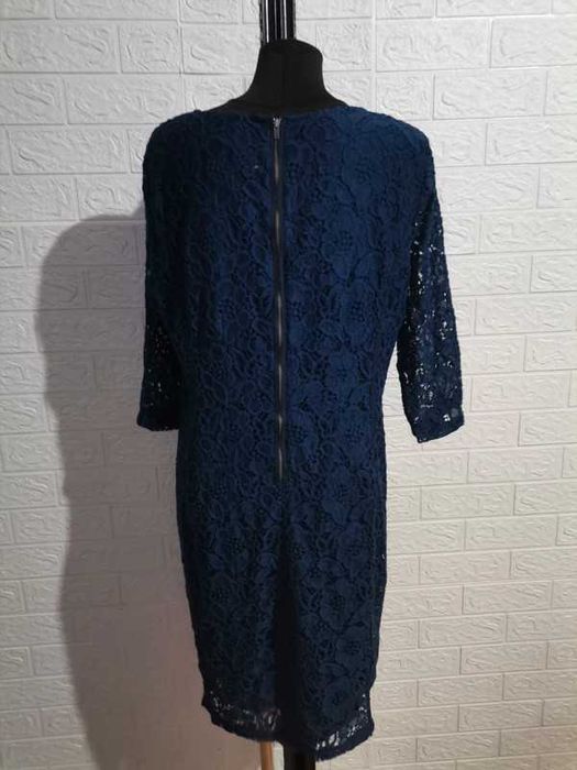 Sukienka rozmiar 44 granatowa koronka cena 35 zł