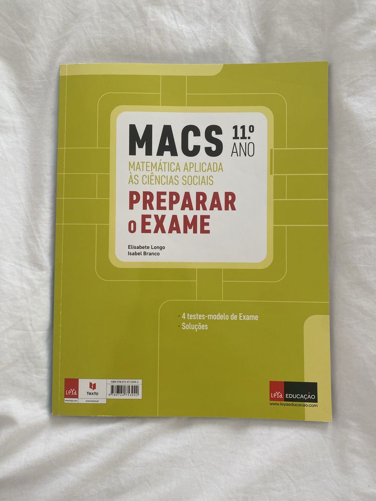 Caderno de atividades + preparação para exame MACS