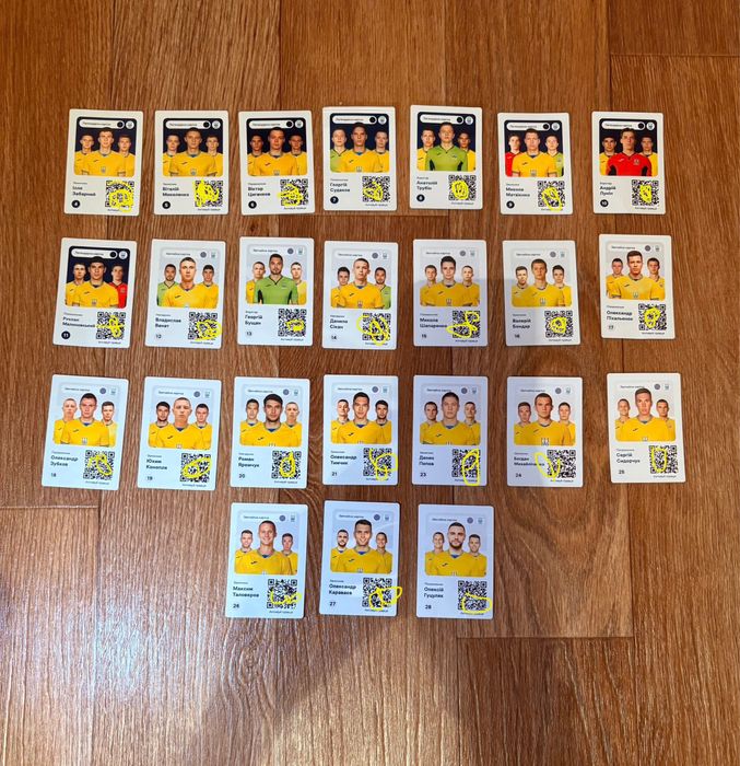 Продам карточки атб футболістів 4 грн за карту