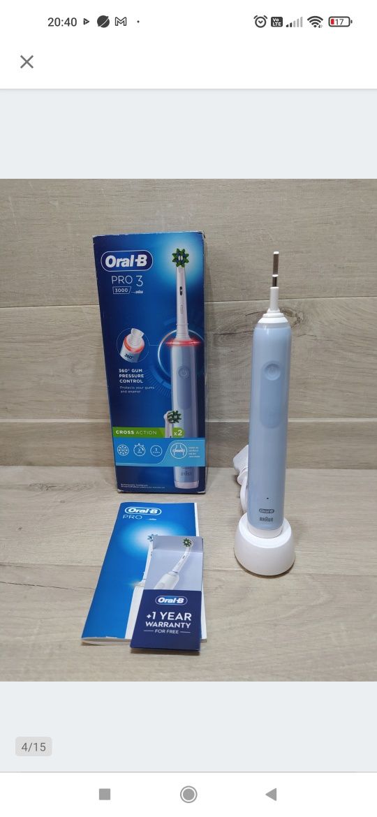 Oral-B PRO 3   3000 Szczoteczka elektryczna OPIS

Używana.

Sprawna.