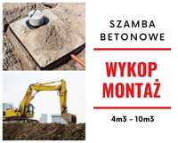 Szambo z wykopem Zbiornik Betonowy Zbiorniki na Szamba Wodę Deszczówkę