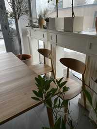 Stół + 4x krzesło drewniane