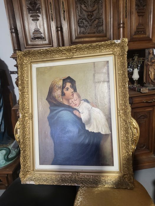 Duży obraz na płótnie Matka Boża Cygańska Madonna z dzieciątkiem