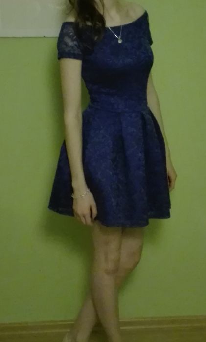 Sukienka chabrowa, sukienka koronkowa