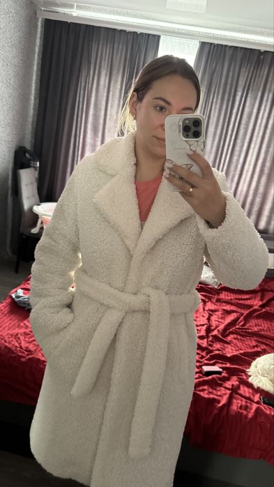 Тепле плюшеве пальто