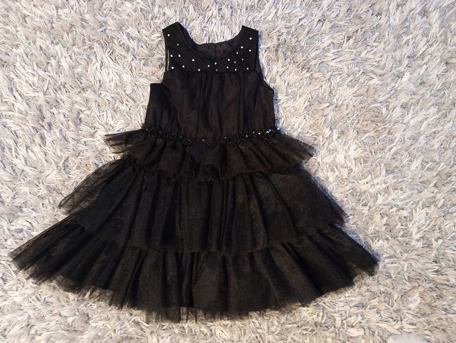 Sukienka czarna sylwestrowa H&M rozmiar 122/128