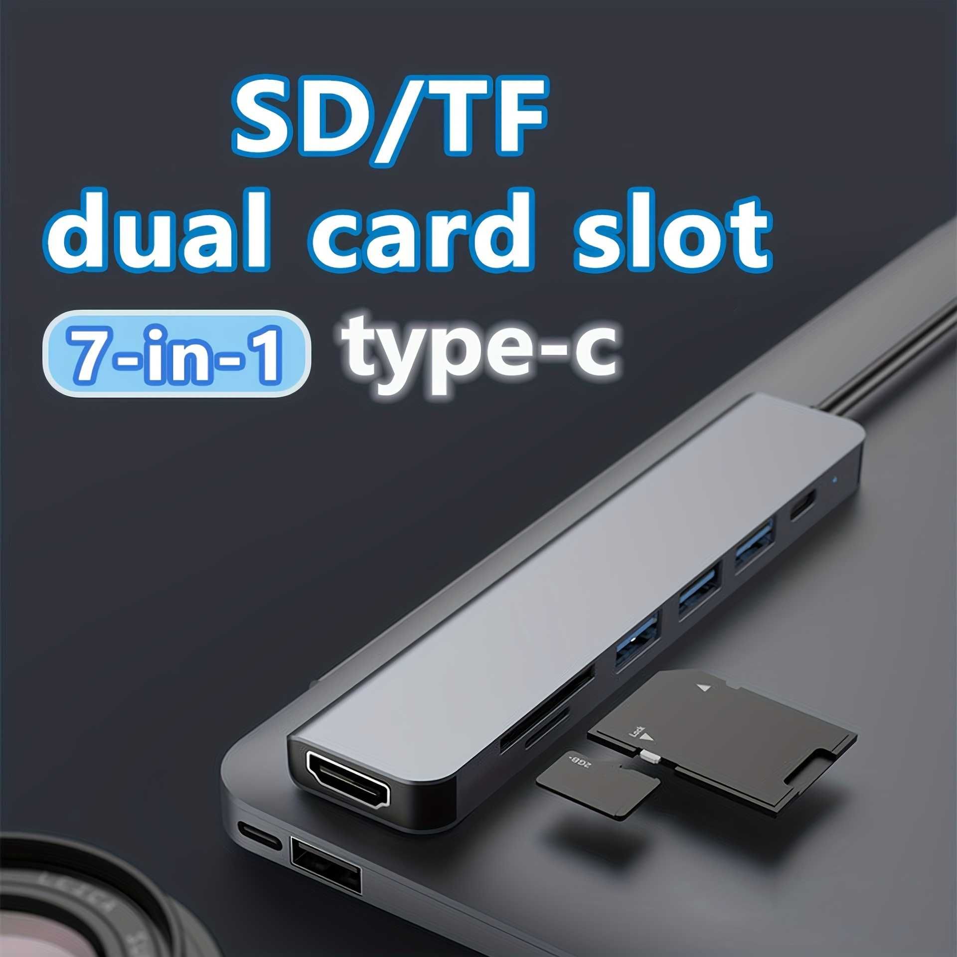 Адаптер 7-в-1 USB-C Hub з порт HDMI для компютерів та ноутбуків