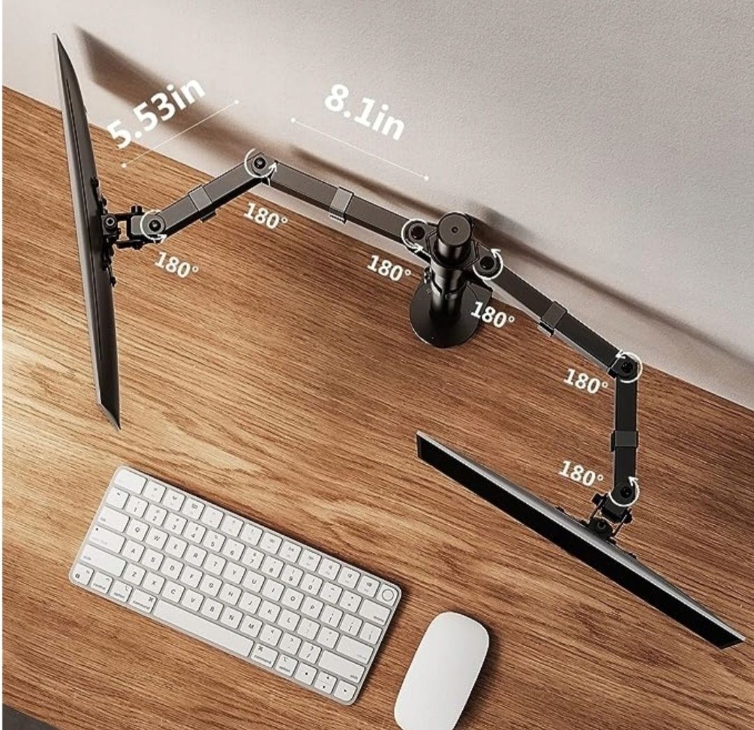 ErGear EGCM1-E Podwójny uchwyt na monitor 13"-32" VESA 75/100 mm