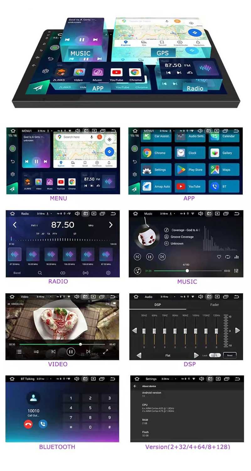 CarPlay Radio DAB+ Android WiFi GPS VW T4 Golf 4 Passat B5 Bora Polo