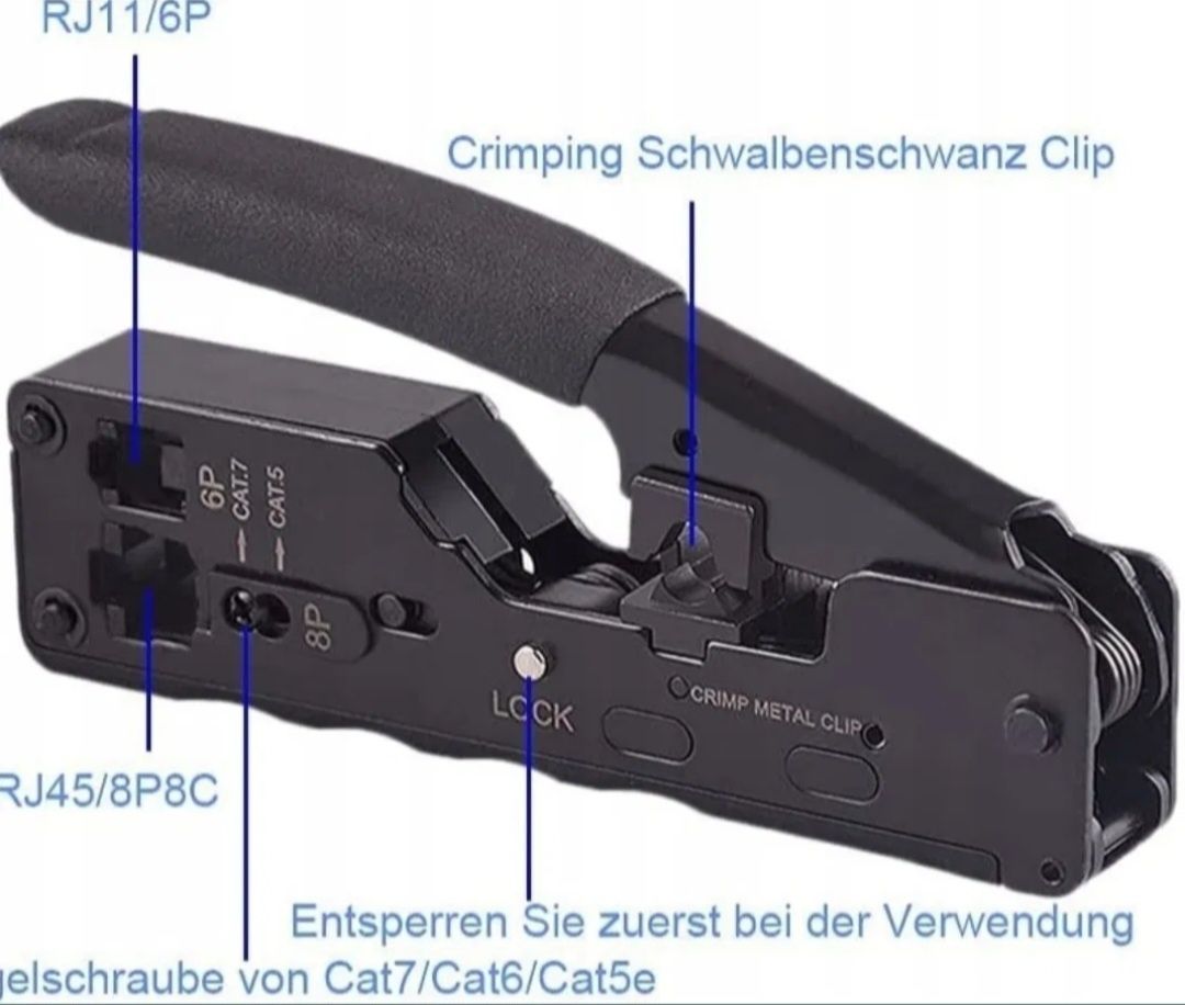 Zaciskarka do wtykow przelotowych RJ45 8P8C