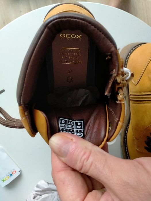Skórzane buty Trapery Geox J Axel dla dzieci rozmiar 37