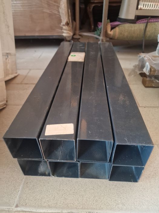 Poste quadrado 60X60MM 0,63M CINZENTO