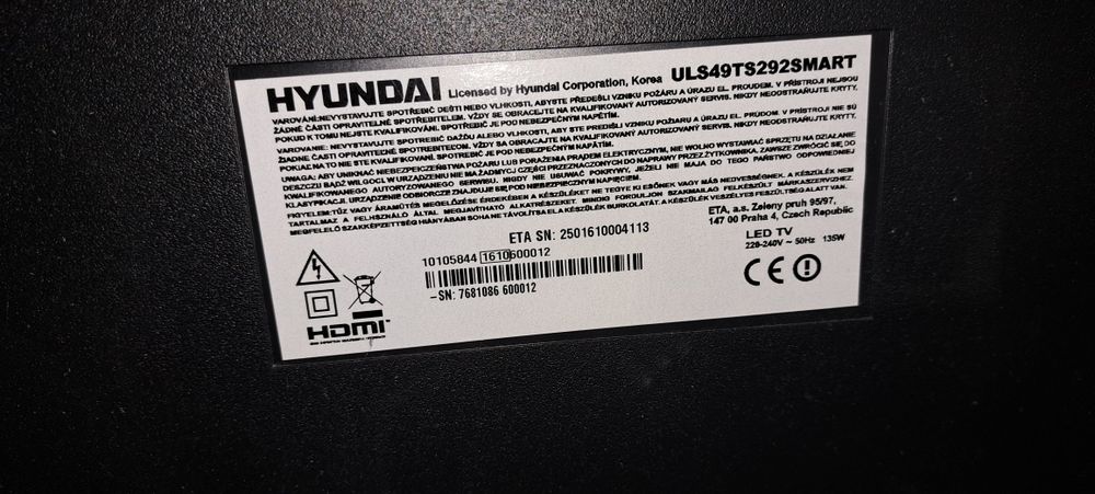 Telewizor LCD 49 cali Hyundai  WIFI