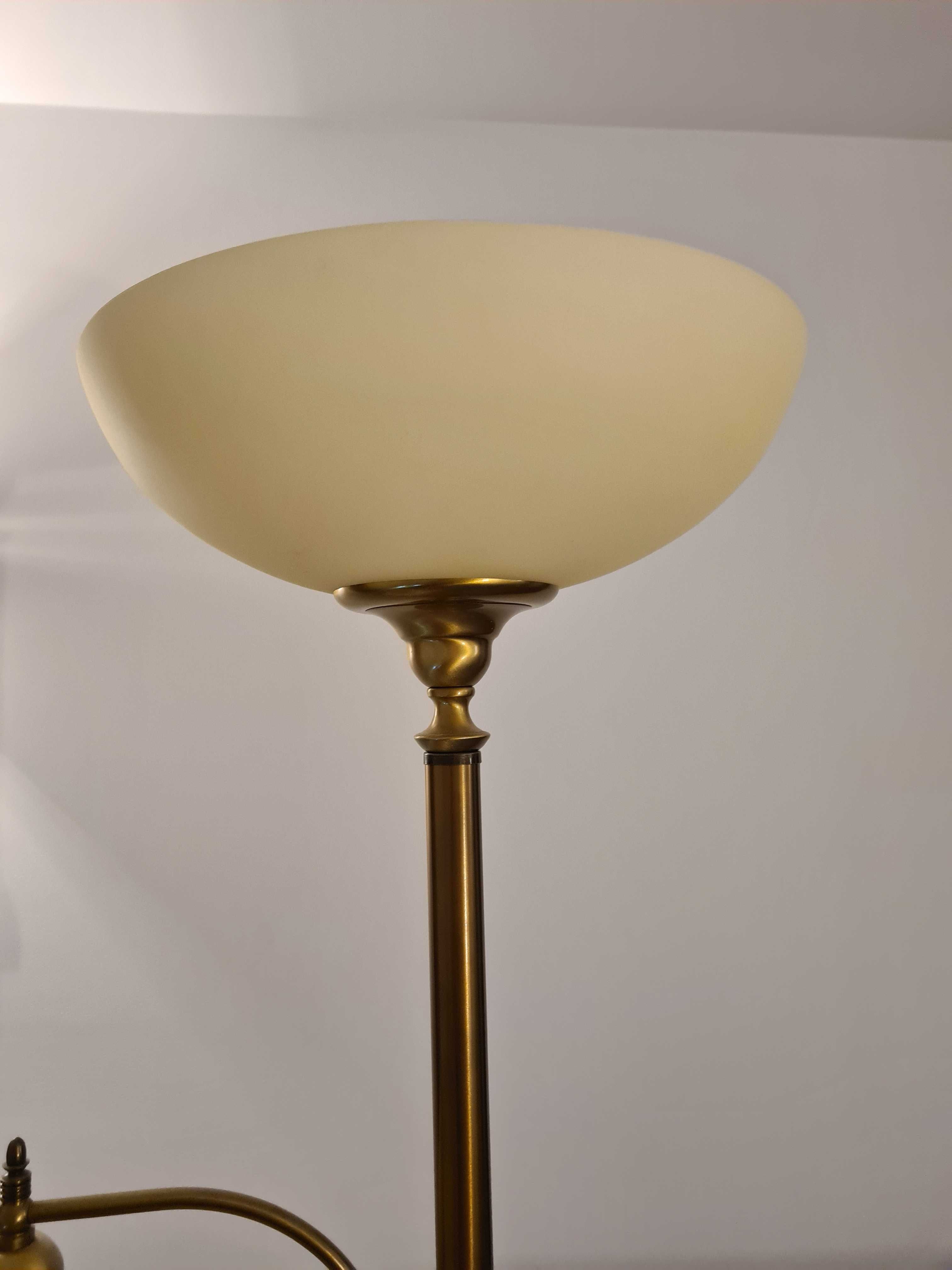 Lampa stojąca mosiądz mosiężna zestaw 183 cm