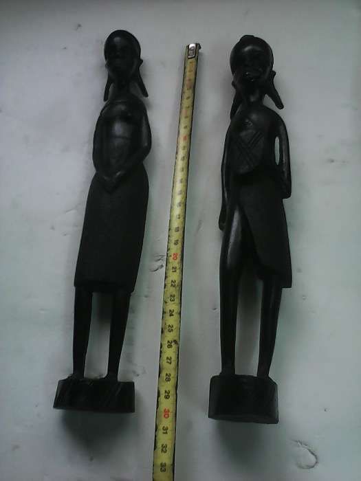 6 Esculturas africanas originais em Pau Preto