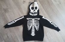 Bluza z kapturem dziecięca 2 - 4 lata H&M kości Halloween
