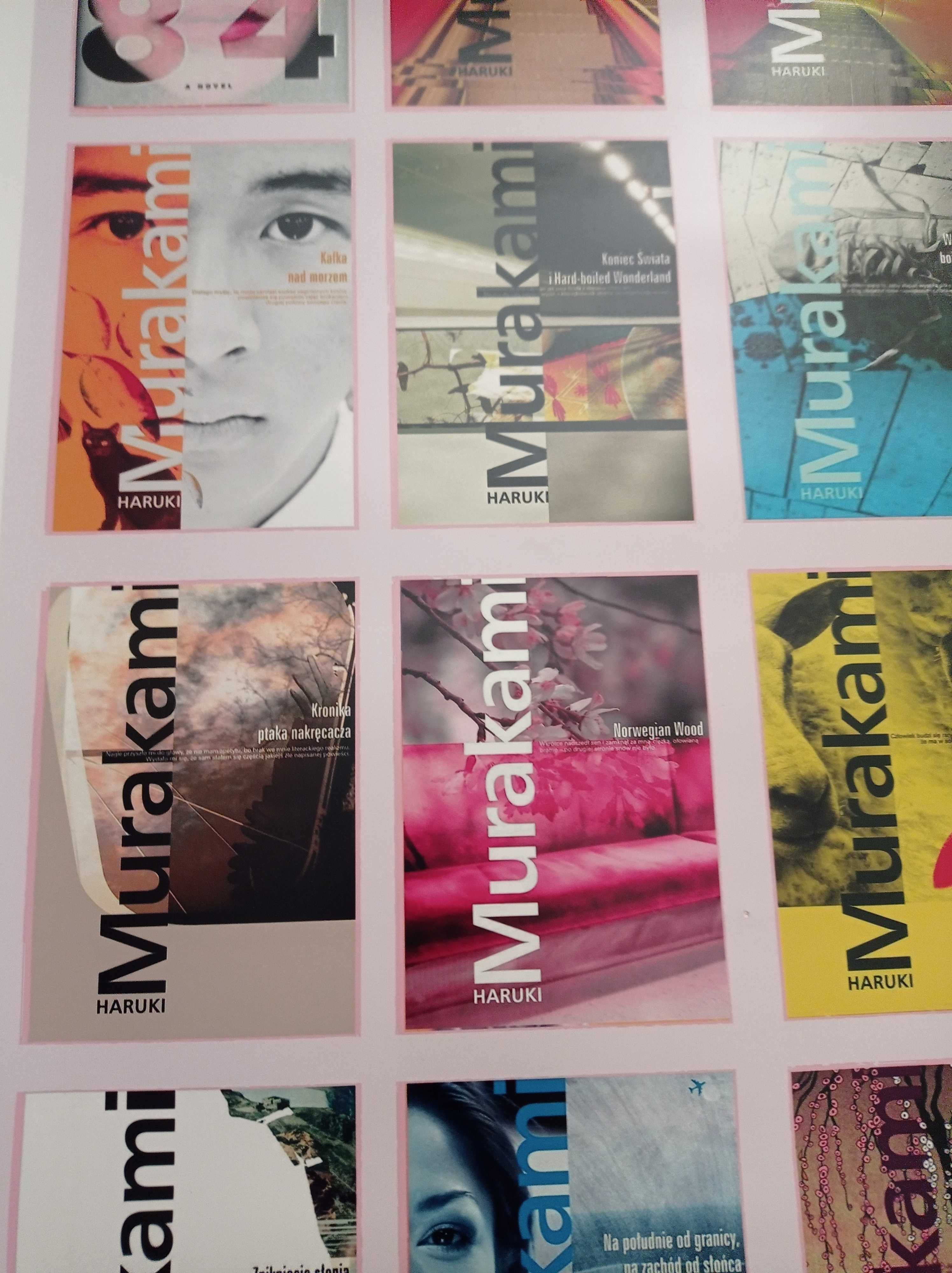 Duży plakat 50x76 cm - książki, Haruki Murakami, papier fotograficzny