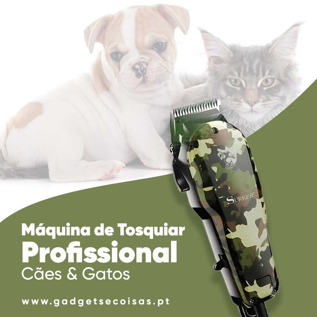 Máquina de Tosquiar Profissional Para Cães e Gatos