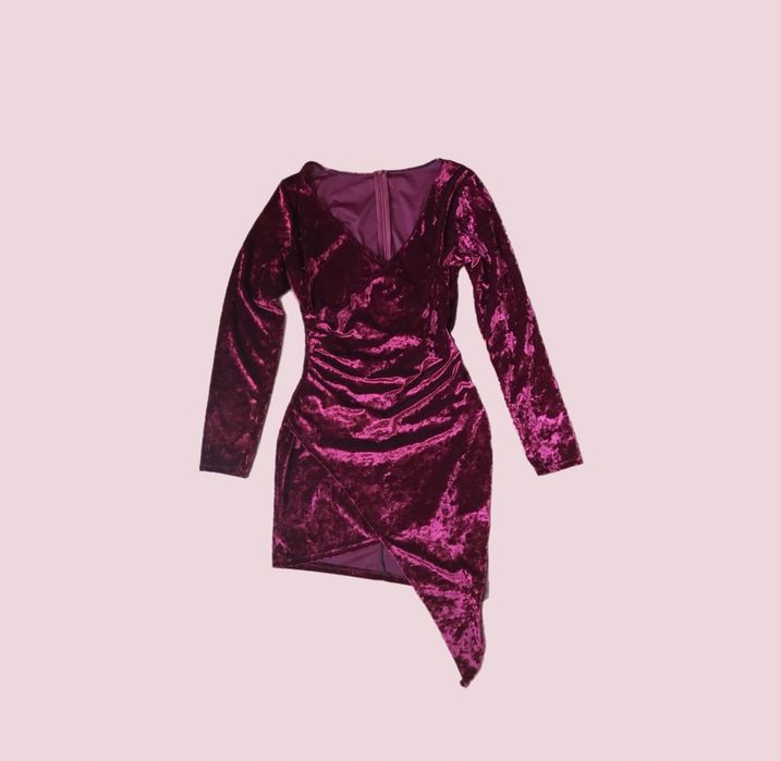 Велюрова вечірня сукня