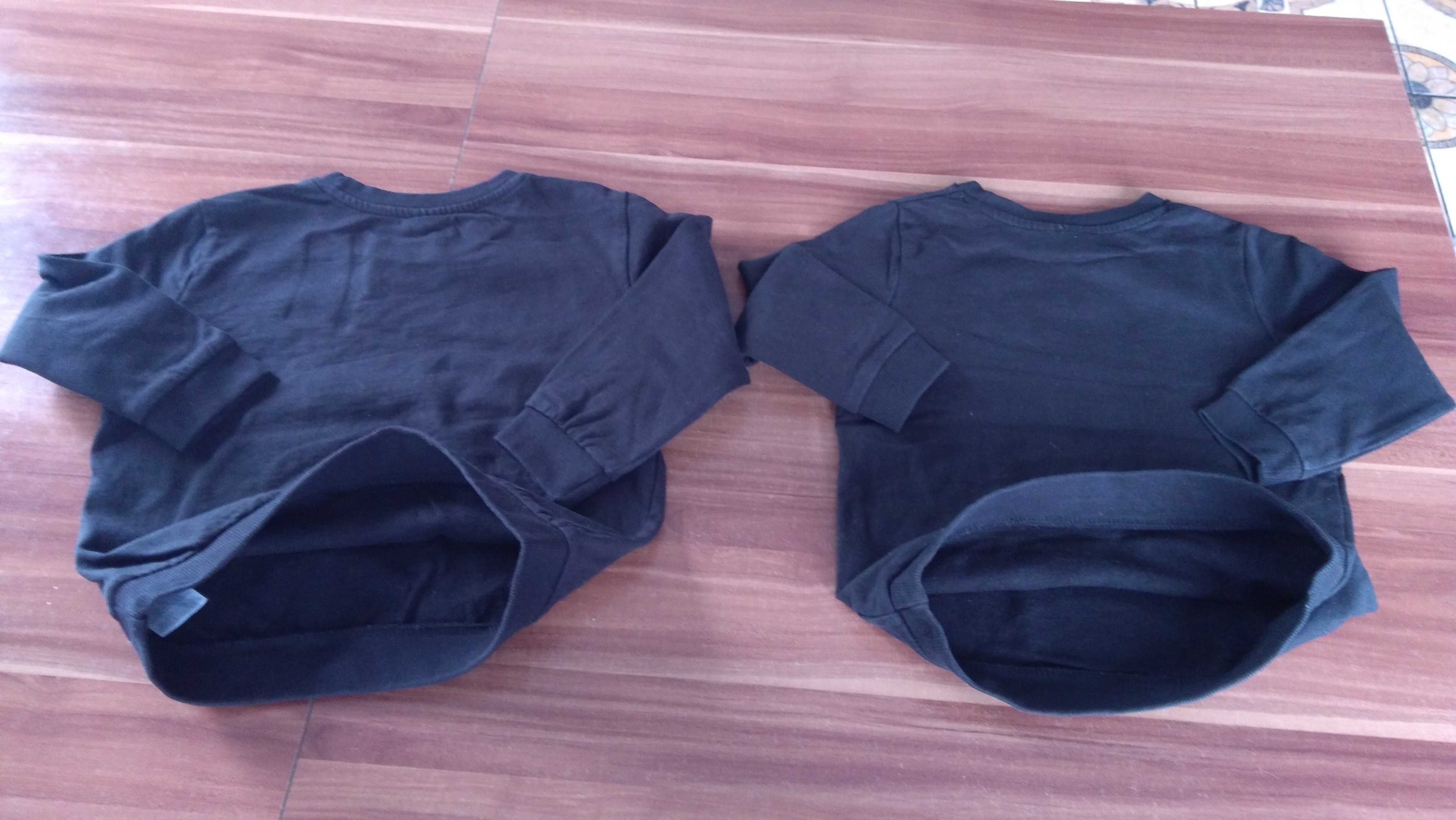 2 bluzy czarne dla chłopca rozmiar 98