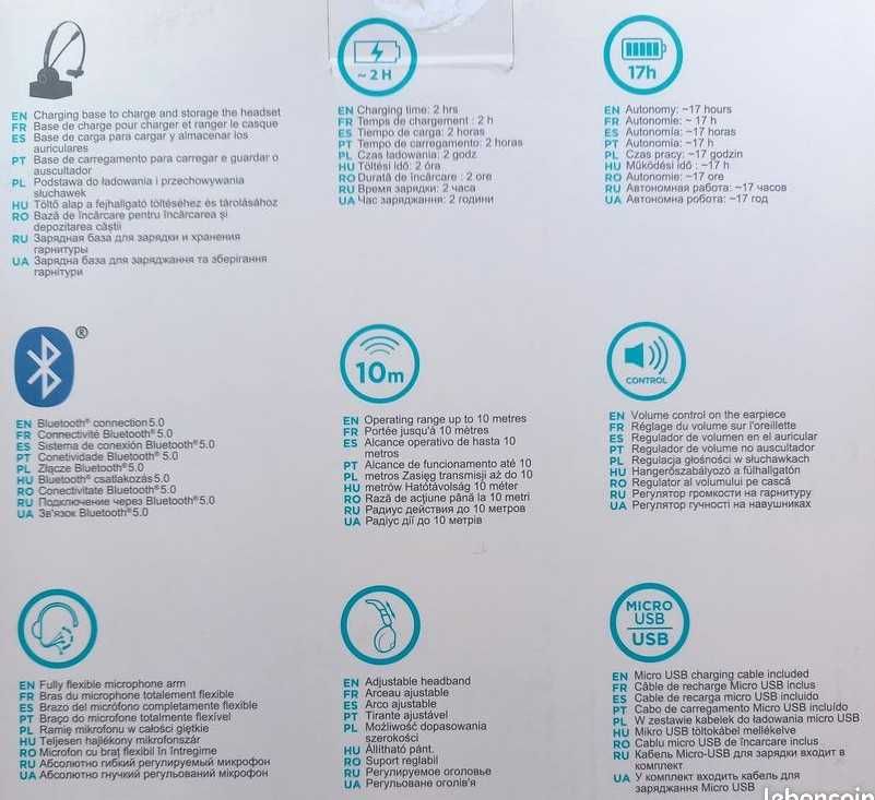 OPORTUNIDADE - Auscultadores sem fios Bluetooth com microfone