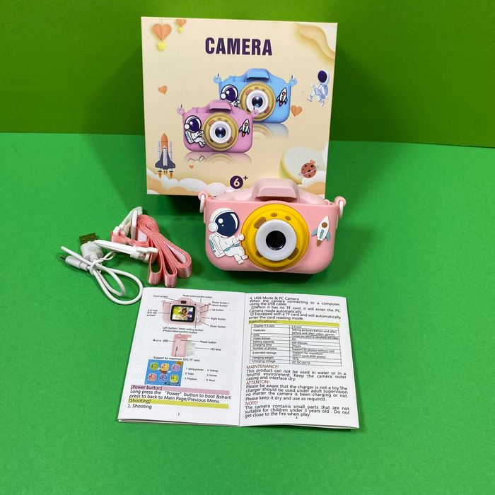 Игрушечная детская цифровая камера фотоаппарат с экраном