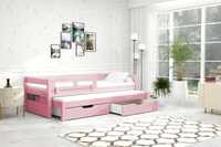Drewniane łóżko dla dzieci 2 os. TOMMY + szuflady + materace