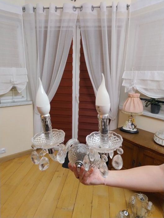 Lampa Kryształowa Kinkiet