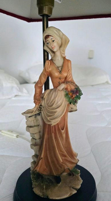 Candeeiros de mesa de cabeceira marfinite pintados à mão