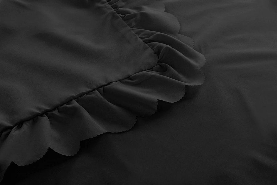 Pościel Luxury Jowita 220x200/3cz z Falbaną Jednolita Elegancka