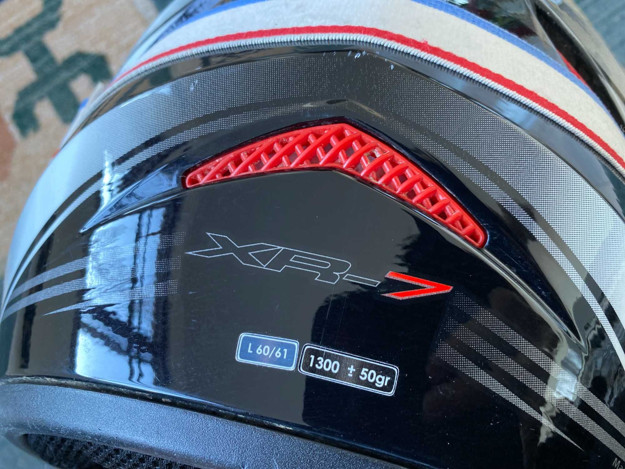 Capacete motocross CMS XR-7 mais óculos