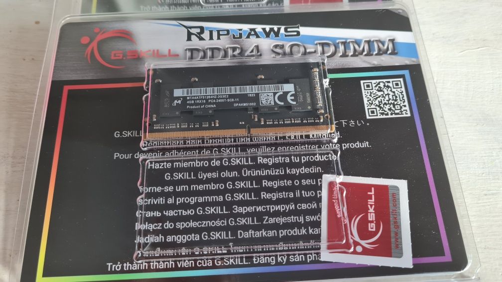 Dwie kostki pamięci RAM 4 GB 1RX16