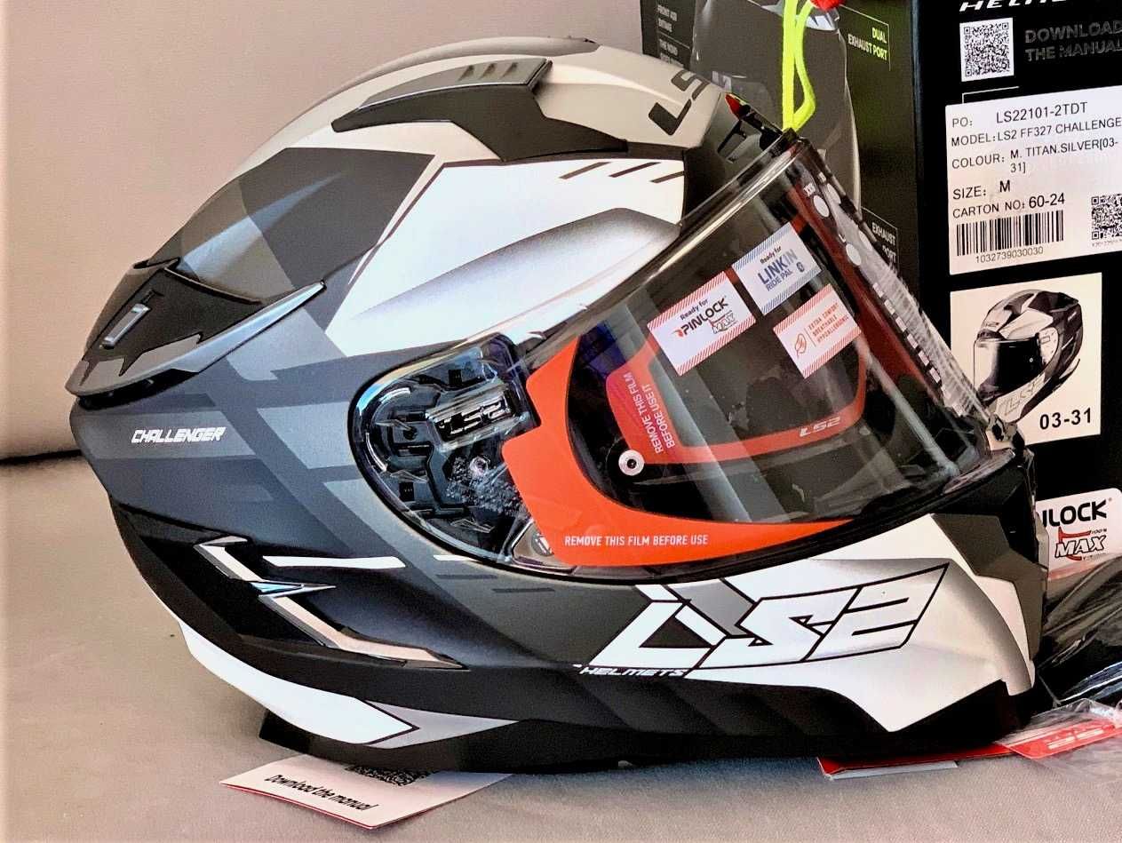 Capacete NOVO LS2 Challenger Carbono/Kevlar. Desconto+EXTRAS.Tamanho S