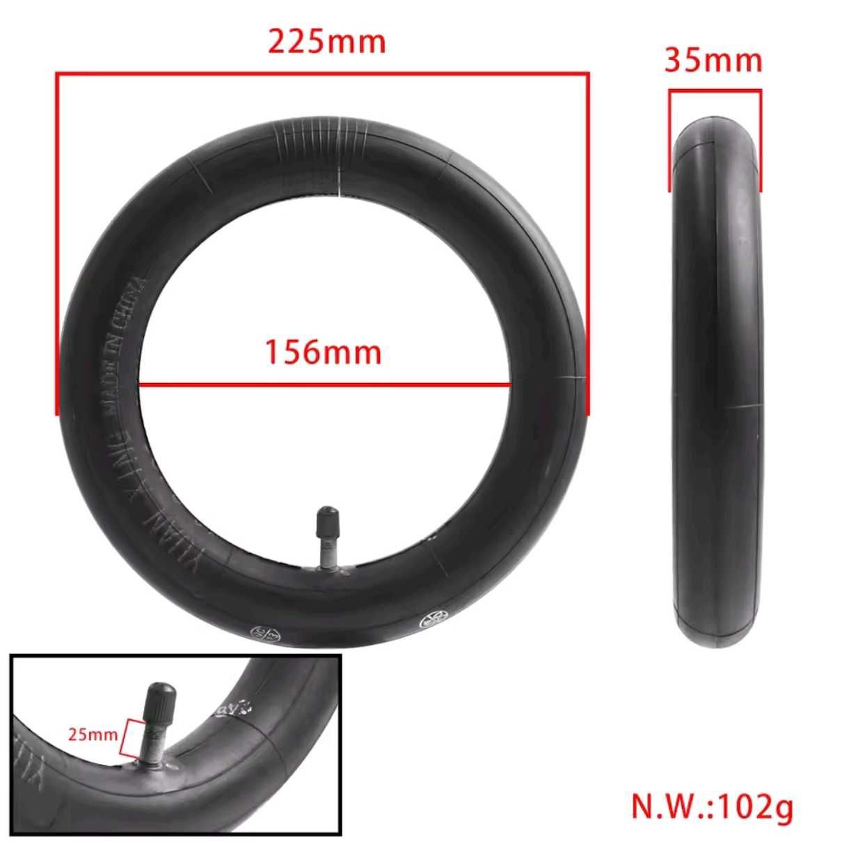 Dętka 10x2.125 1szt. went.prosty,gruba,segway,ninebot,motus,blaupunkt