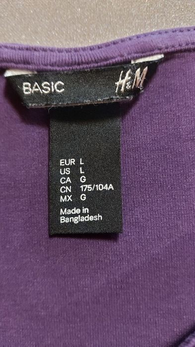 Fioletowa7 tunika H&M L