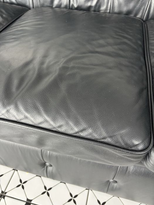 Sofa Chesterfield 3+2 z funkcją  spania .Skora naturalna cielęca.