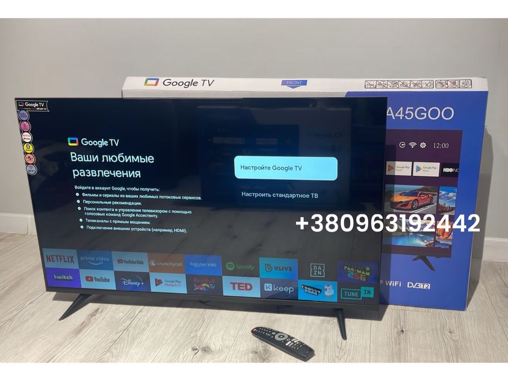 Безрамочный Смарт Телевизор UA45GOO 43” Android 13 .Новинка 2024г‼️