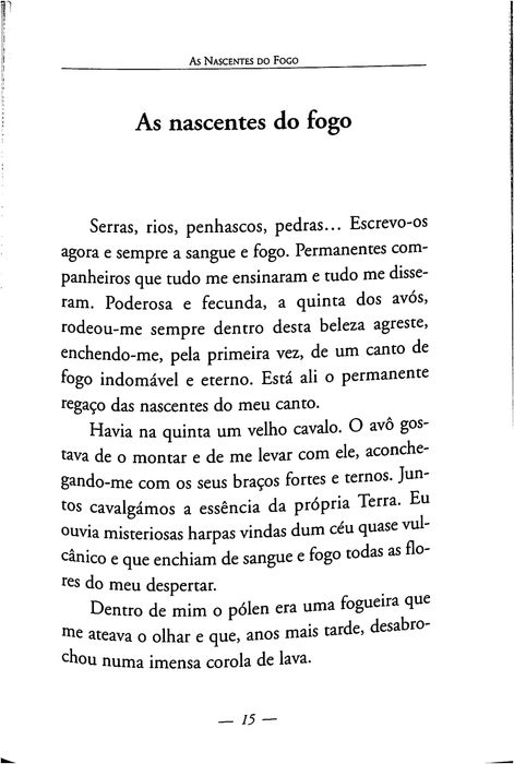 "As Nascentes do Fogo" de Margarida Xavier de Sá [Novo]