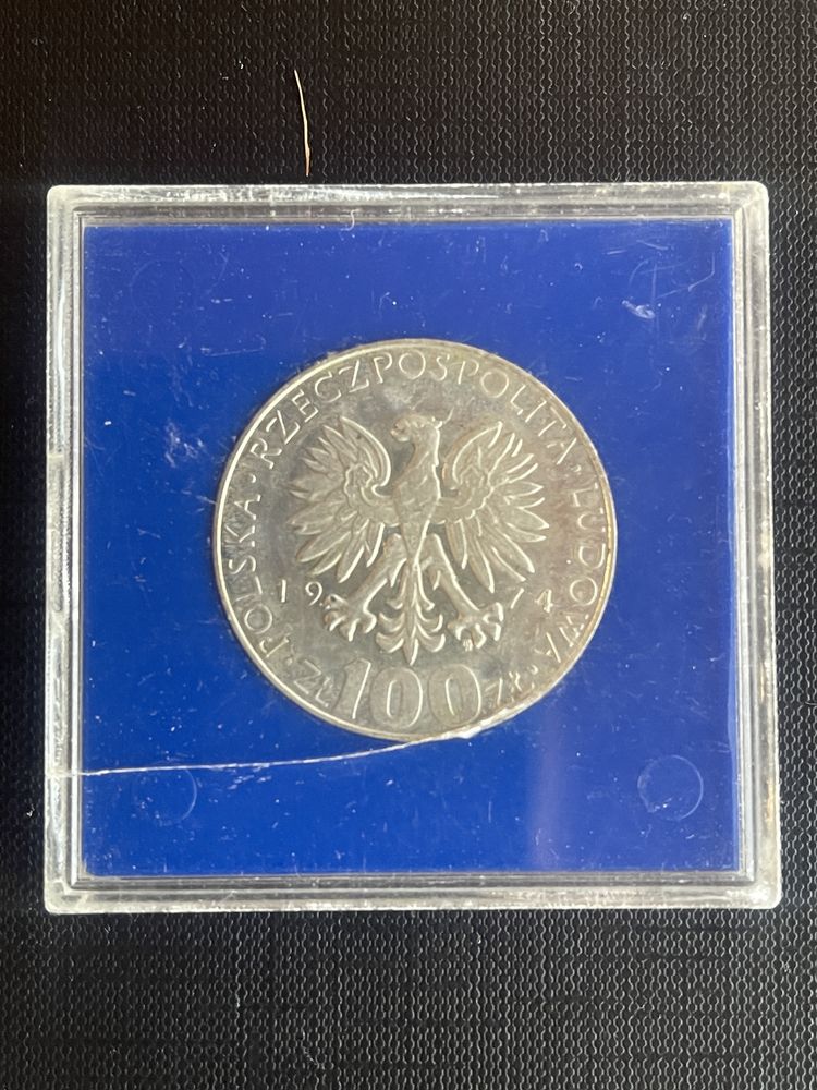 Moneta 100 złotych 1974 Maria Skłodowska-Curie srebro PRL Okazja