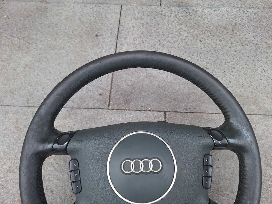 Kierownica zielona skóra Audi A6 C5 A8 D2 Allroad multifunkcja