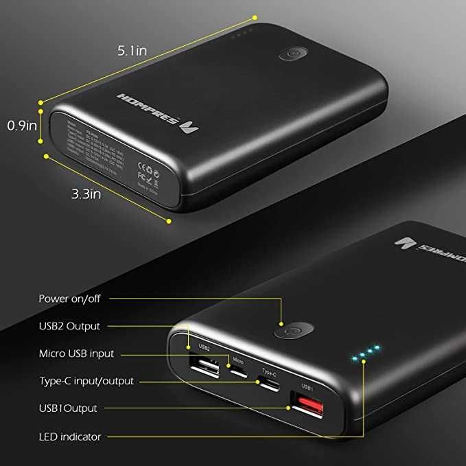 Powerbank Hompres 65W 20000 mAh PD, QC3.0