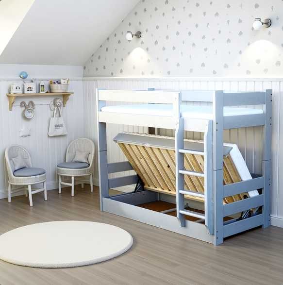 łóżko piętrowe DOMINATOR 90x200 otwierane z pojemnikiem dowolny wymiar