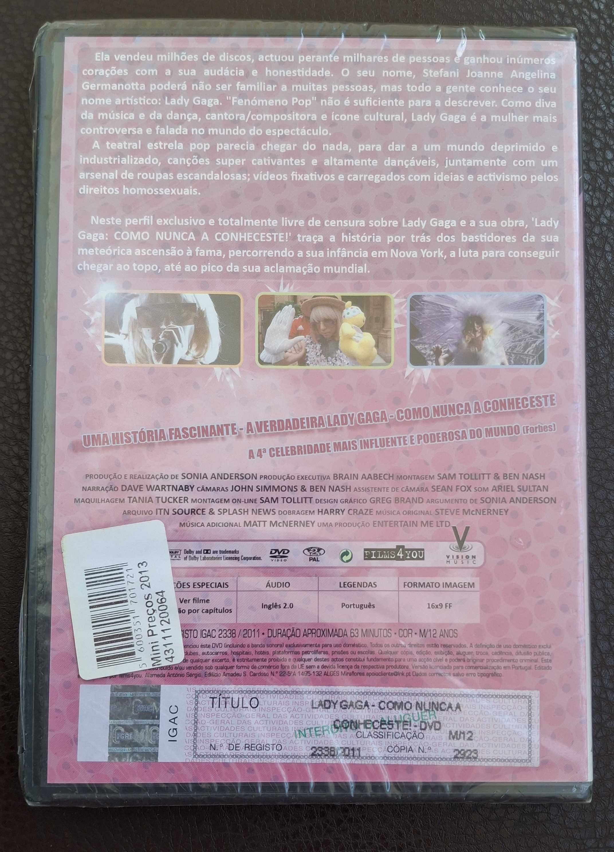 Lady Gaga - DVD - novo original e selado