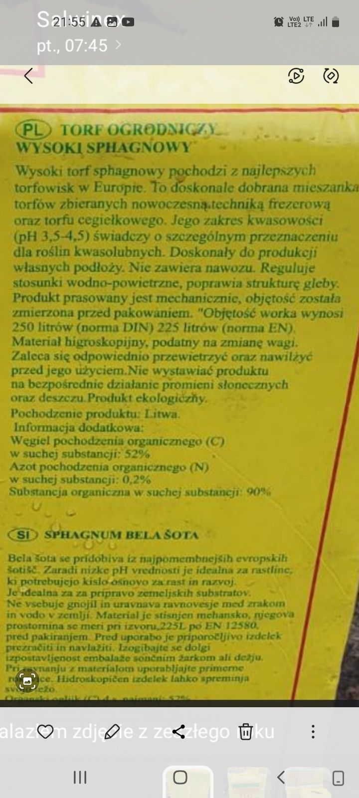 Torf kwaśny podłoże odkwaszony.