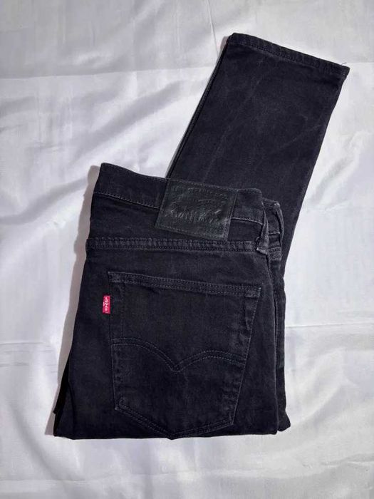 Levis meskie jeansy W33 super slim czarne washed vintage Y2K fit