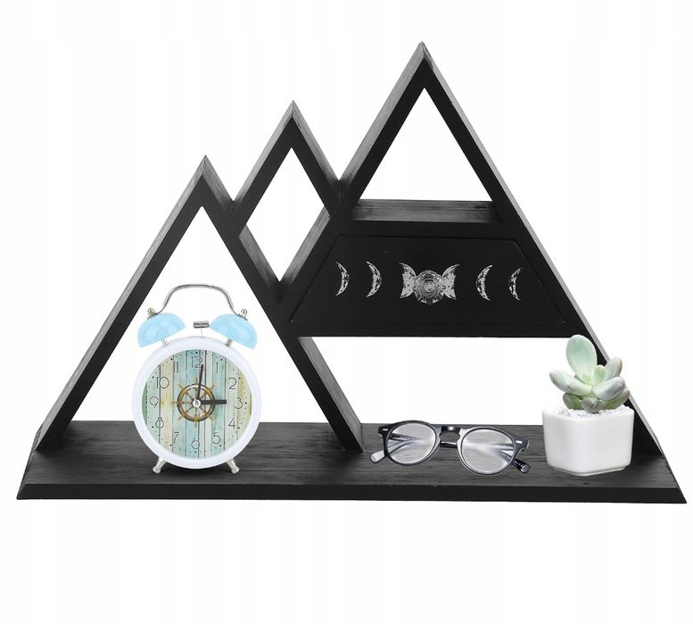 Czarne loft półeczki
