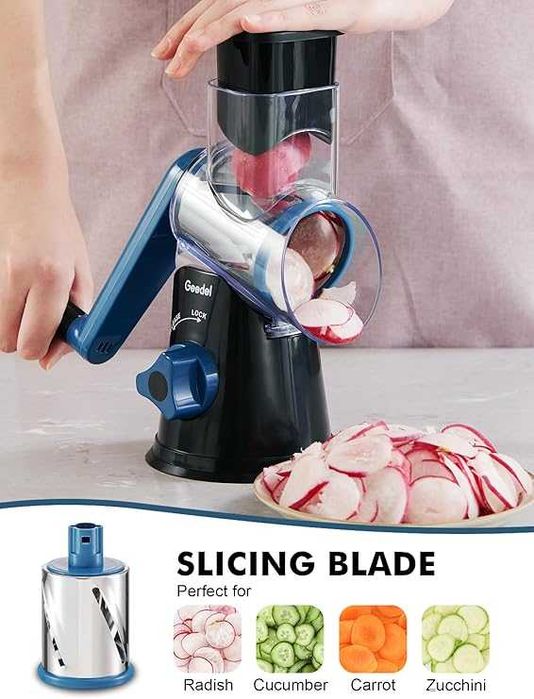 Geedel Tarka do sera, warzyw, orzechów z 3 arkuszami bębnowymi