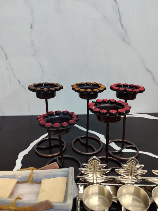 Conjunto de 7 castiçais