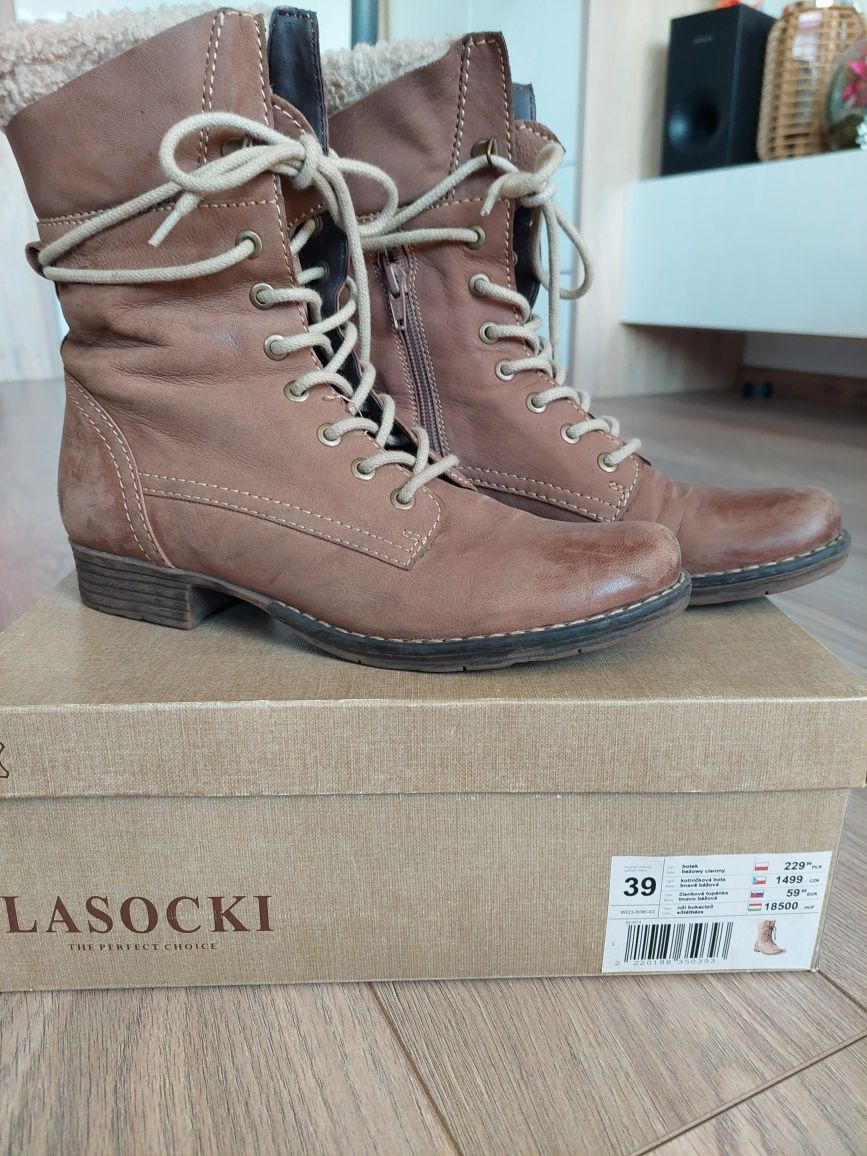 Botki trzewiki Lasocki r. 39